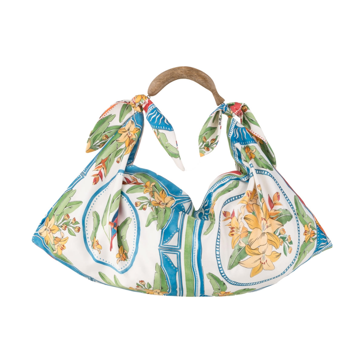 Buy Alex.Max Green Tropical Flora Knot Tote Bag Online for Women | Free 3-Hour Delivery in Dubai | Boom & Mellow UAE