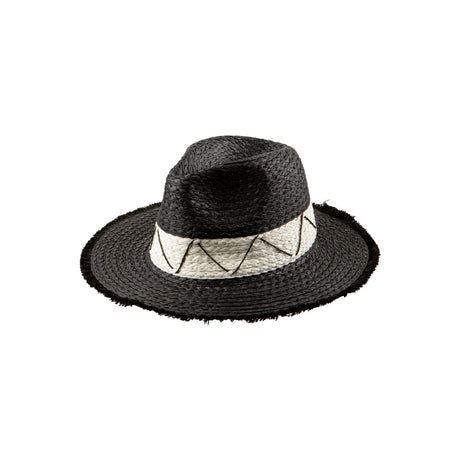 Buy Alex.Max Black Straw Hat with White Band Online for Women | Free 3-Hour Delivery in Dubai | Boom & Mellow UAE