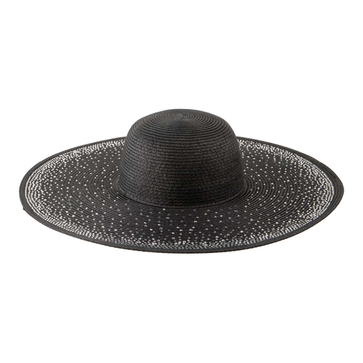 Buy Alex.Max Sparkling Black Wide Brim Floppy Hat with Rhinestones Online for Women | Free 3-Hour Delivery in Dubai | Boom & Mellow UAE