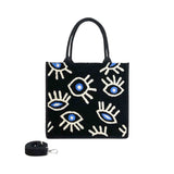 Buy America & Beyond Midnight Whimsical Wonder Eye Tote Bag Online for Women | Free 3-Hour Delivery in Dubai | Boom & Mellow UAE