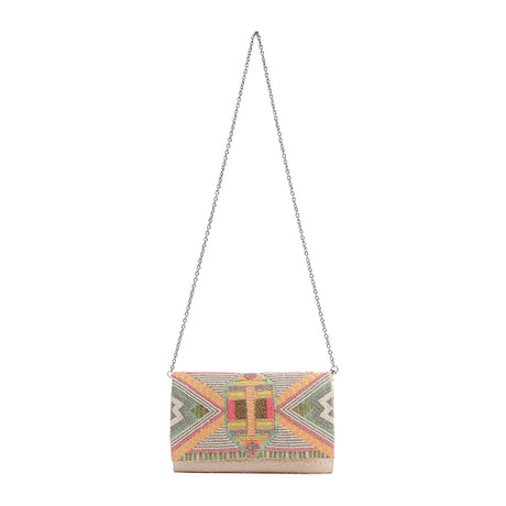 Buy America & Beyond Neon Lights Empala Aztec Clutch Online for Women | Free 3-Hour Delivery in Dubai | Boom & Mellow UAE