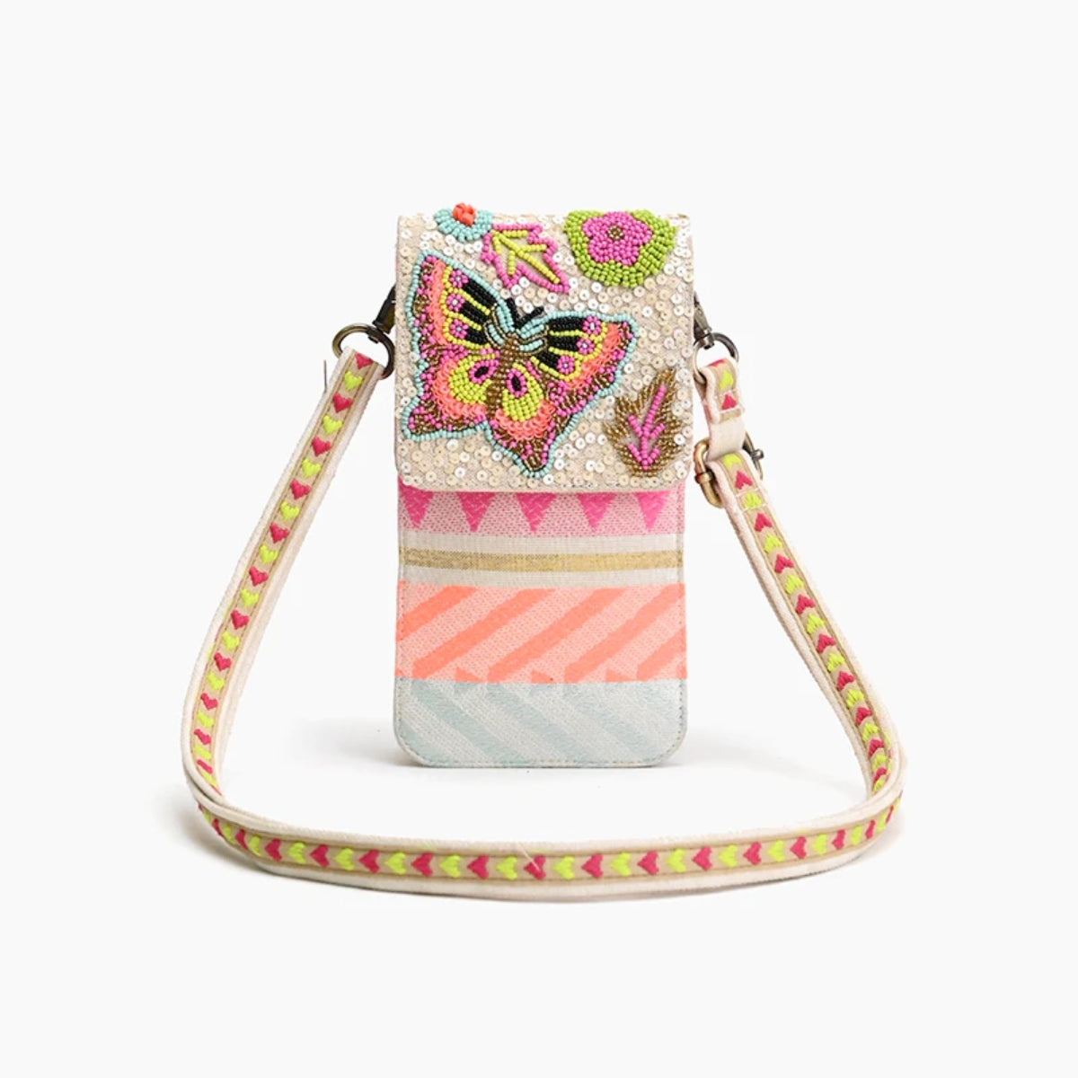 Buy America & Beyond Butterfly Kaleidoscope Cellphone Bag Online for Women | Free 3-Hour Delivery in Dubai | Boom & Mellow UAE