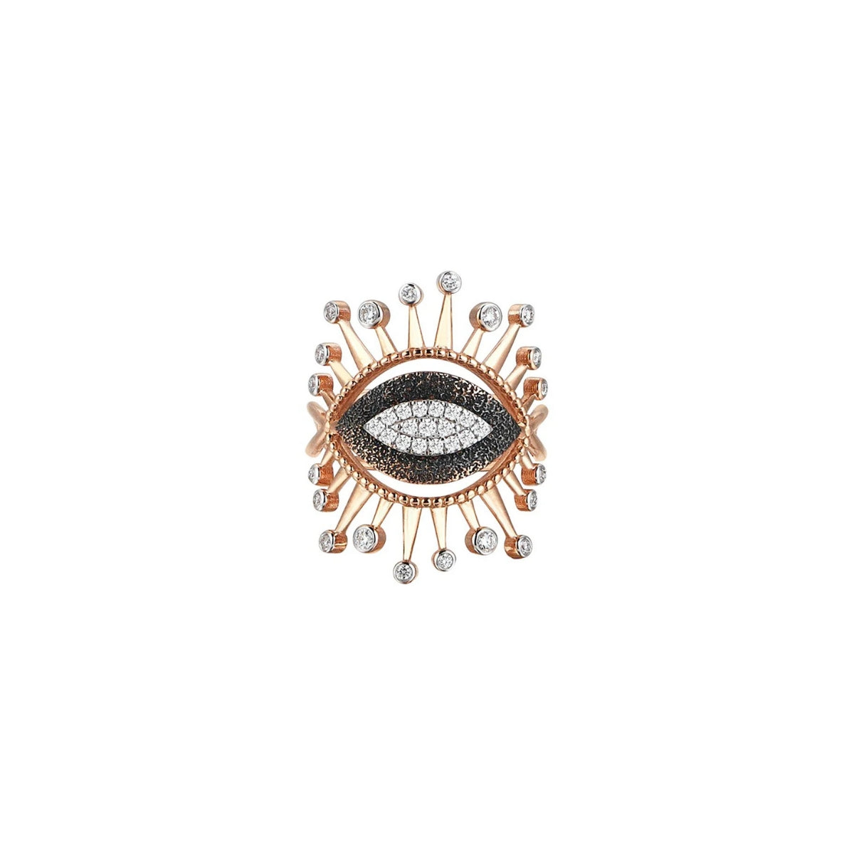 Buy Kismet by Milka Evil Eye Eternal Vision Ring Online for Women | Free 3-Hour Delivery in Dubai | Boom & Mellow UAE