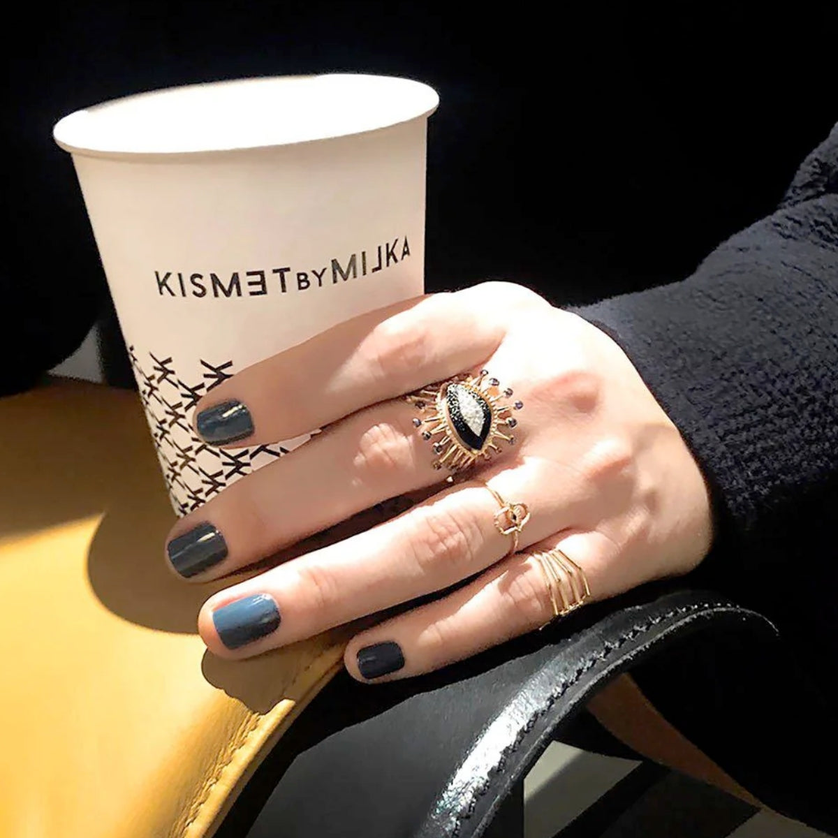 Buy Kismet by Milka Evil Eye Eternal Vision Ring Online for Women | Free 3-Hour Delivery in Dubai | Boom & Mellow UAE