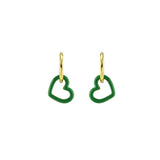 Buy Kris Nations Green Heart Hoop Earrings Online for Women | Free 3-Hour Delivery in Dubai | Boom & Mellow UAE