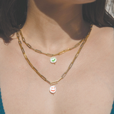 Buy Sorbet Island Neon Pink Happy Face Necklace Online for Women | Free 3-Hour Delivery in Dubai | Boom & Mellow UAE