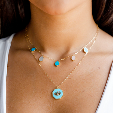 Buy Orchid Jewelry Joyful Eye Necklace Online for Women | Free 3-Hour Delivery in Dubai | Boom & Mellow UAE