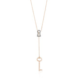 Buy By Delcy 18k Pink Gold Key and Lock Adjustable Necklace Online for Women | Free 3-Hour Delivery in Dubai | Boom & Mellow UAE