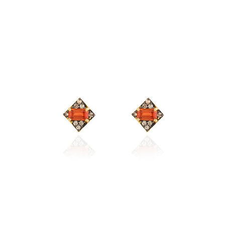 Buy By Delcy 18k Yellow Gold Orange Sapphire Apolo Earrings Online for Women | Free 3-Hour Delivery in Dubai | Boom & Mellow UAE