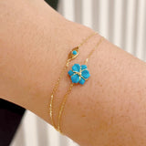 Buy Ishq Turquoise Flower Bracelet Online for Women | Free 3-Hour Delivery in Dubai | Boom & Mellow UAE