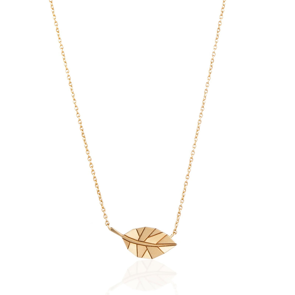 Buy By Delcy 18k Pink Gold Origami Leaf Necklace Online for Women | Free 3-Hour Delivery in Dubai | Boom & Mellow UAE