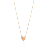 Buy By Delcy 18k Pink Gold Folding Heart Beats Necklace Online for Women | Free 3-Hour Delivery in Dubai | Boom & Mellow UAE