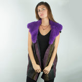 Buy Enes Patchwork Gilet Aubergine Jacket Online for Women | Free 3-Hour Delivery in Dubai | Boom & Mellow UAE