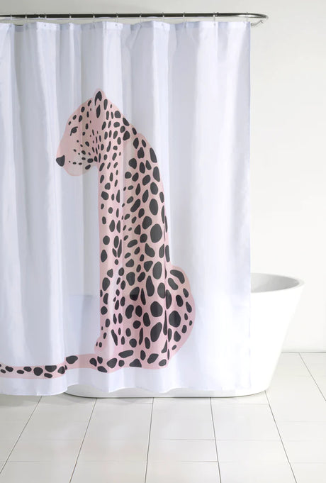 Buy Shiraleah Leopard Shower Curtain Online for Women | Free 3-Hour Delivery in Dubai | Boom & Mellow UAE