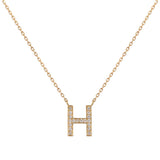 Ishq Personalized Pave Diamond Initial Necklace | Boom & Mellow