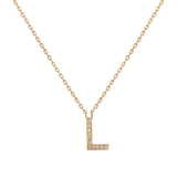 Ishq Personalized Pave Diamond Initial Necklace | Boom & Mellow