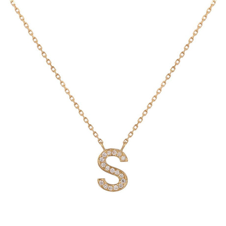 Ishq Personalized Pave Diamond Initial Necklace | Boom & Mellow