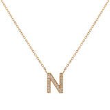 Ishq Personalized Pave Diamond Initial Necklace | Boom & Mellow