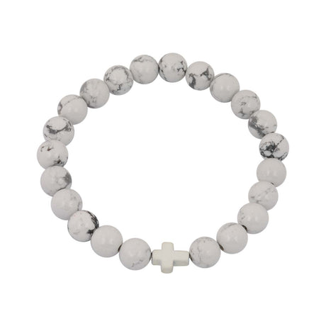 Buy Open Heart White Turquoise Stone Cross Bracelet Online for Women | Free 3-Hour Delivery in Dubai | Boom & Mellow UAE