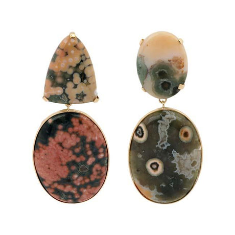 Buy Ishq Brown Ocean Jasper Earrings Online for Women | Free 3-Hour Delivery in Dubai | Boom & Mellow UAE