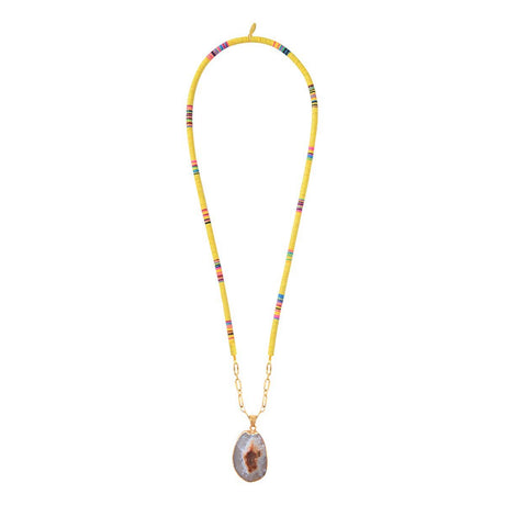 Buy ALLTHEMUST Yellow Heishi Disc Gem Long Necklace Online for Women | Free 3-Hour Delivery in Dubai | Boom & Mellow UAE