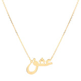 Buy Ishq 18k Gold Personalized Arabic Name Necklace Online for Women | Free 3-Hour Delivery in Dubai | Boom & Mellow UAE