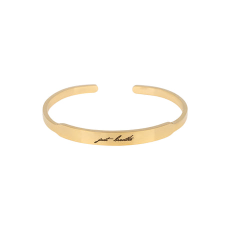 Buy You & Eye Just Breathe Mantra Cuff Bracelet Online for Women | Free 3-Hour Delivery in Dubai | Boom & Mellow UAE