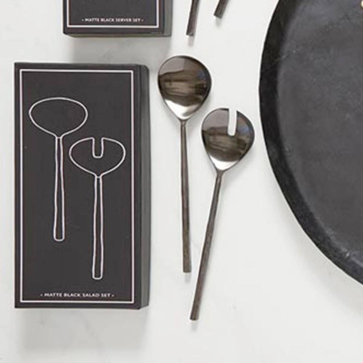 Buy Creative Brands Matte Black Salad Servers Set Online for Women | Free 3-Hour Delivery in Dubai | Boom & Mellow UAE