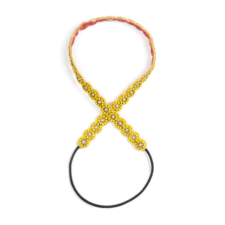 Buy Deepa Gurnani Yellow Auli Headband Online for Women | Free 3-Hour Delivery in Dubai | Boom & Mellow UAE