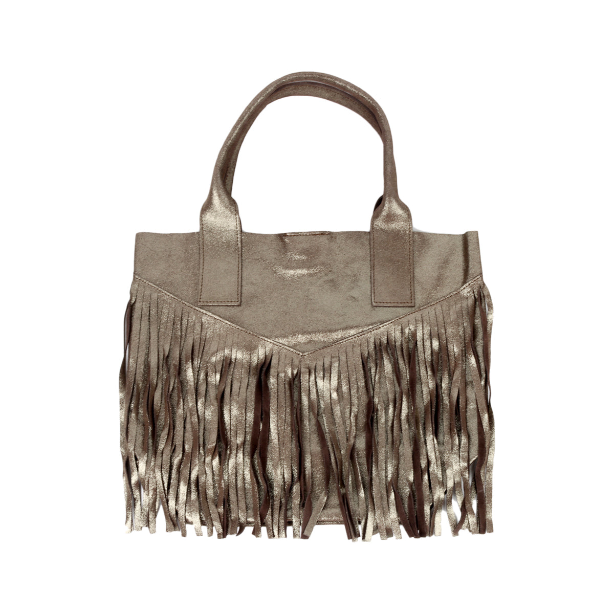 Marlon Metallic Fringe Shopper Bag | Boom & Mellow