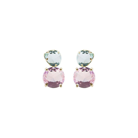 Buy Marcia Moran Mahalia Amethyst and Aqua Crystals Stud Earrings Online for Women | Free 3-Hour Delivery in Dubai | Boom & Mellow UAE