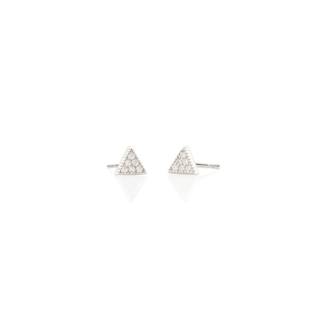 Buy Kris Nations Sterling Silver Triangle Stud Earrings Online for Women | Free 3-Hour Delivery in Dubai | Boom & Mellow UAE