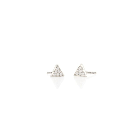 Buy Kris Nations Sterling Silver Triangle Stud Earrings Online for Women | Free 3-Hour Delivery in Dubai | Boom & Mellow UAE