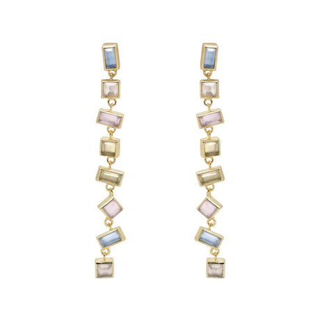 Buy Marcia Moran Milana Multicolor Baguette Drop Earrings Online for Women | Free 3-Hour Delivery in Dubai | Boom & Mellow UAE