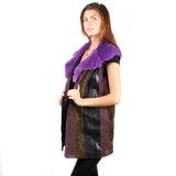 Buy Enes Patchwork Gilet Aubergine Jacket Online for Women | Free 3-Hour Delivery in Dubai | Boom & Mellow UAE