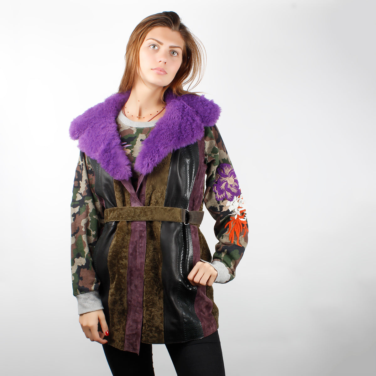 Buy Enes Patchwork Gilet Aubergine Jacket Online for Women | Free 3-Hour Delivery in Dubai | Boom & Mellow UAE