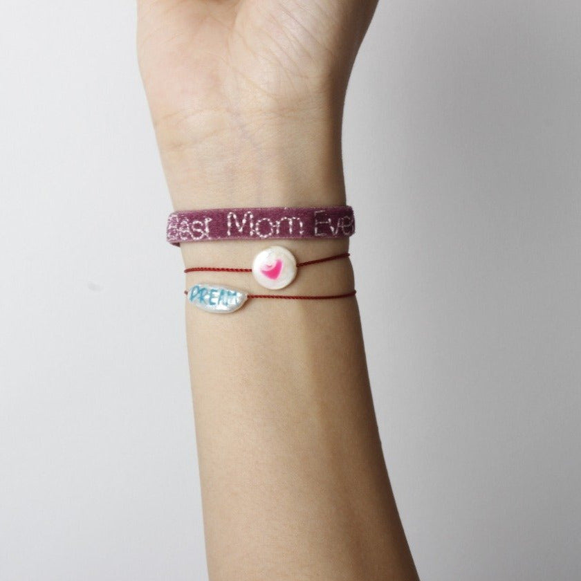 Buy Sorbet Island Velvet Best Mom Ever Bracelet Online for Women | Free 3-Hour Delivery in Dubai | Boom & Mellow UAE