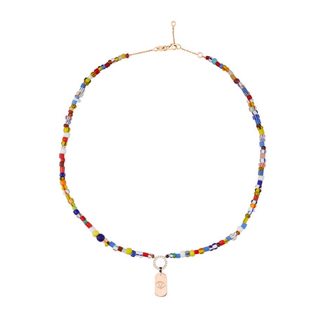 Buy Diane Kordas Rainbow Beaded Necklace Evil Eye Tag Pendant Online for Women | Free 3-Hour Delivery in Dubai | Boom & Mellow UAE