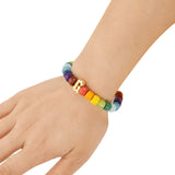 Buy Open Heart Initial Colorful Beads Bracelet Online for Women | Free 3-Hour Delivery in Dubai | Boom & Mellow UAE